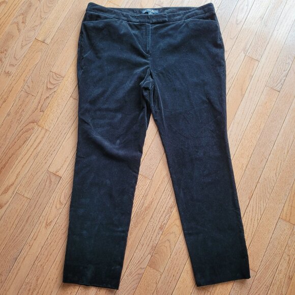 Brooks Brothers 346 Natalie Fit Black Velvet Pant 16 - Picture 1 of 14